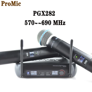 Pgx282 razred strokovni dvojno frekvenco, brezžični mikrofonski sistem, pgx8 za strokovno fazi petje UHF brezžični mikrofon