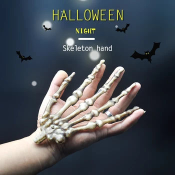 Halloween Scary Okostje Strani Realne 1:1 Razmerje Plastično Roko Kosti Skeleta Zombi Stranke Uklet Hiša Dekoracijo Strašno Rekviziti
