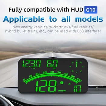 Avto Univerzalni LED HUD Head-up Zaslon GPS Hitrosti Alarm prevoženih Kilometrov Statistike Zemljepisno širino In Dolžino Vozila Sat Višinomer