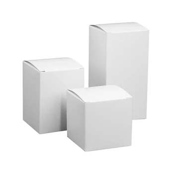 50pcs 20 velikosti Beli Karton Kraft Papir za kvadratni papir Polje,mala bela lepenka papirne embalaže polje,Obrtna Darilni Embalaži polje