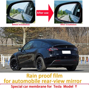 Za Tesla Model Y Model-S Model-X Model3 Avto Rearview Mirror Zaščitno folijo Meri Rearview Rainproof film Avto Dodatki