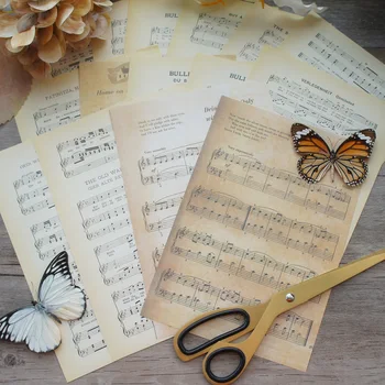30 Listov Stare Klavirsko Glasbo Rezultat Papir Design Zavijanje Ustvarjalne Obrti Ozadju Album Papirja