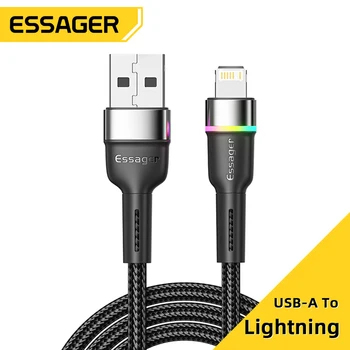 Essager USB Kabel Za iPhone 11 12 13 Pro Max XR XS 8 7 6 Plus MacBook iPad Hitro Polnjenje Polnjenje Razsvetljavo Podatkovni Kabel Kabel Žice