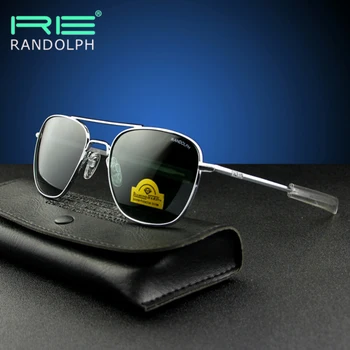 Vrhunska Ameriška Vojska Vojaški Pilot RANDOLPH RE sončna Očala, Steklo Objektiv Moške blagovne Znamke Oblikovalec sončna Očala Vožnje Moški