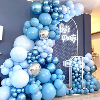 Modre Balone, Arch Komplet Modre Baloon Garland Ozadju Rojstni Okraski Otroci Baby Tuš Dekor Baloons Poroko Balon