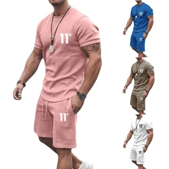 2022 moška Moda Barva 2 Kosov T-majica, kratke Hlače, Moške Obleke Poletne Moške Določa T shirt Obleke Plaža Hlače Trenirka Komplet