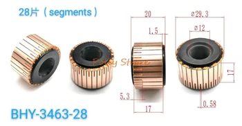 1pc 12x29.3x20(17)mm 28P Bakrene Palice Alternator Električni Motor Komutator BHY-3463-28