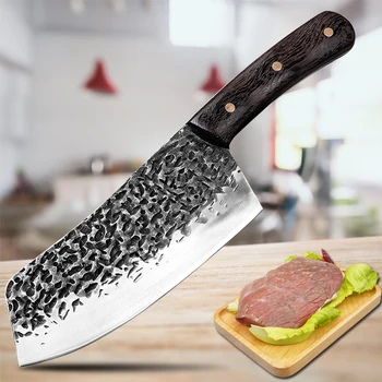 Kovani Mesa Rezanje Nož iz Nerjavečega Jekla Kichen Nož za Ribe, Sadje, Zelenjava Mesar Nož Cleaver Kitajski Kuhar Nož