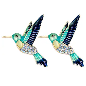 2Pcs Ženske Broške Hummingbird Oblikovan Broška Ustvarjalne Krpo Opremo Letnik Broške Za Ženske Stranka accesorios mujer