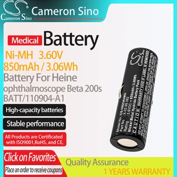 CameronSino Baterija za Heine ophthalmoscope Beta 200s ustreza Heine BATT/110904-A1 Medicinske Zamenjava baterije 850mAh/3.06 Wh 3.60 V