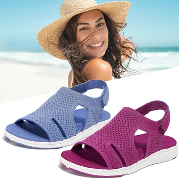 2021 Nove Ženske Soft & Udobne Sandale mrežnega Očesa Zgornji Dihanje Sandale Nastavljiv Cross-trak Design Sandalias Mujer 2020
